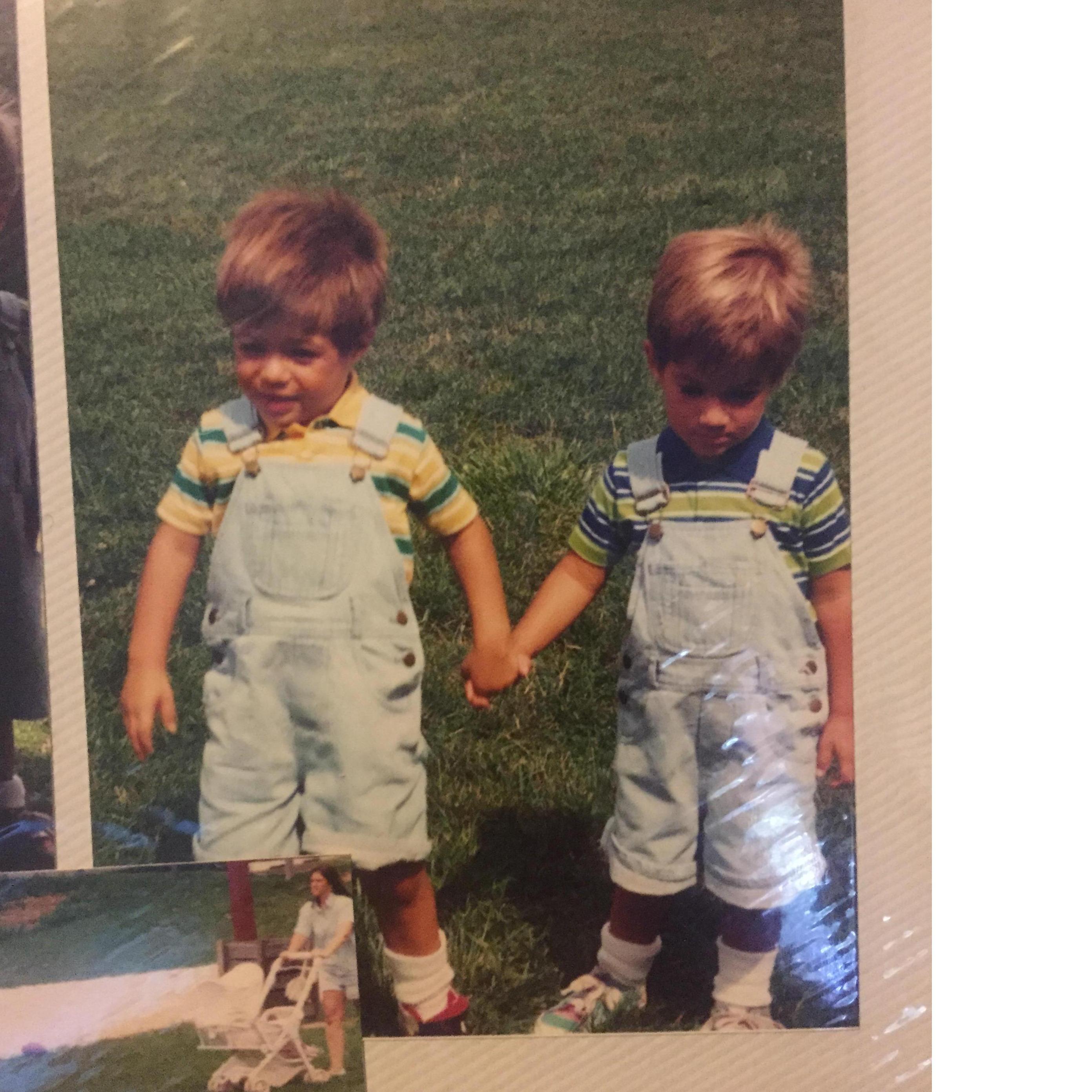 Chris (left) and twin brother Tim (right)