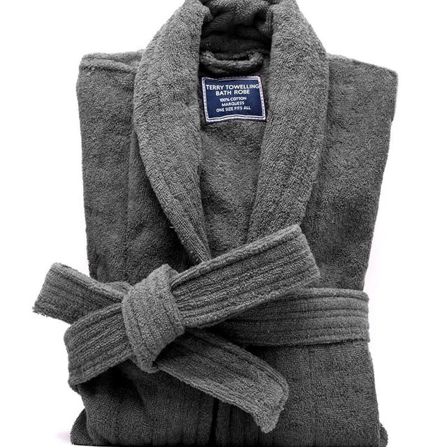 Marquess All-Cotton Bathrobe Thick Plush Cloth Housecoat Terry Toweling, Sweat Steaming Clothes Comfortable & Warm