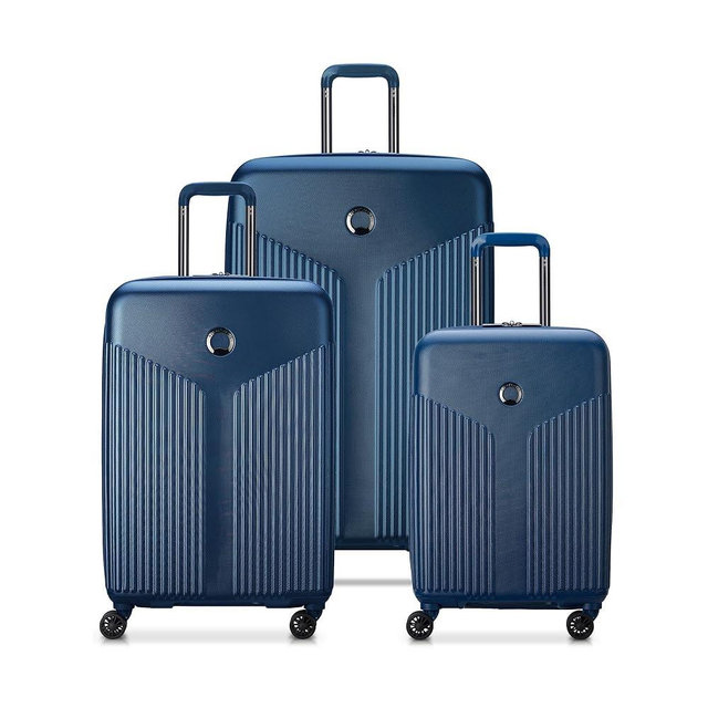 DELSEY PARIS Comete 3.0 Hardside Expandable Luggage with Spinner Wheels, Blue, 3-Piece Set (20/24/28)