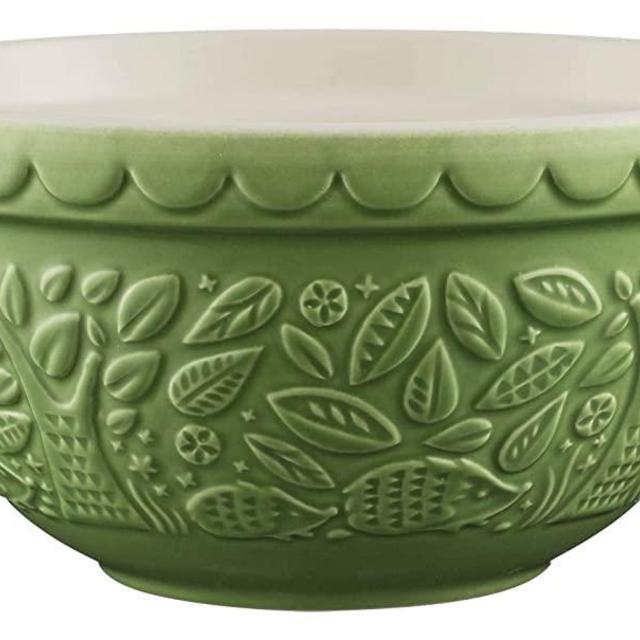 Mason Cash In The Forest Chip-Resistant Earthenware Mixing Bowl, Size 30/21 cm/1.1 Litre, Green