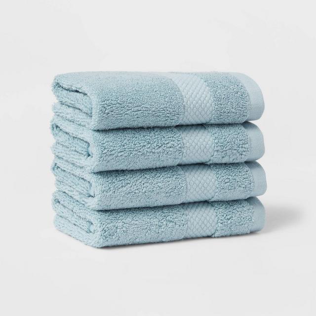 6pc Modern Bath Towels and Washcloths Set Aqua - Threshold™