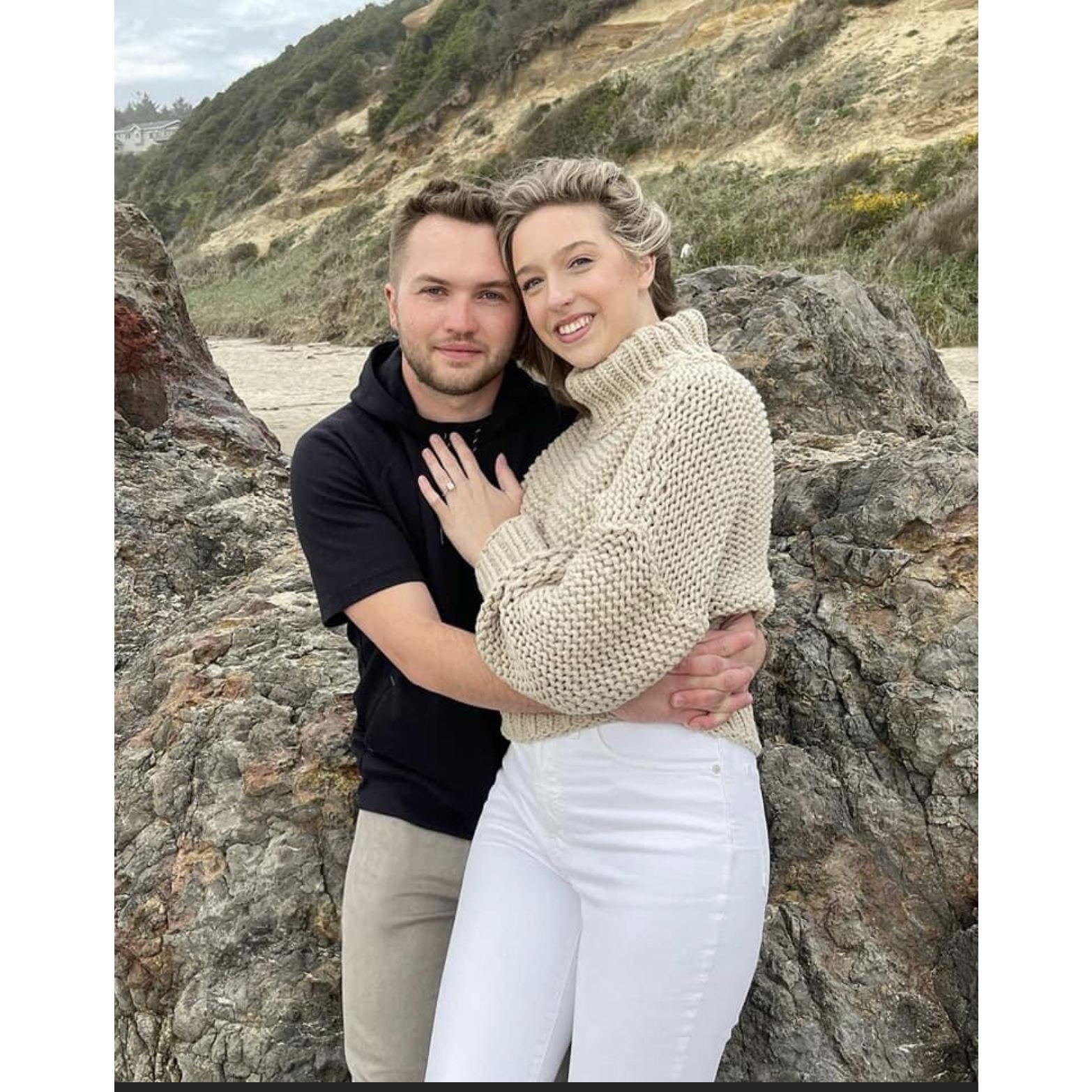 A few minutes after we were engaged on the beach in Lincoln City, OR