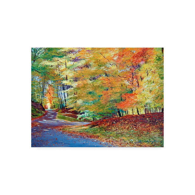 David Lloyd Glover Walking in Autumn Canvas Art - 15" x 20"