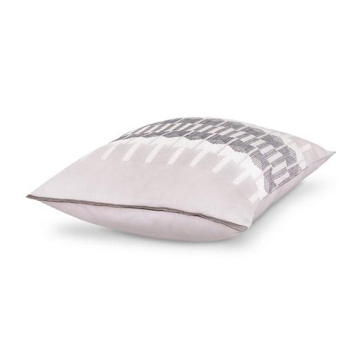 Gray Geo Embroidered Lumbar Pillow - Threshold™