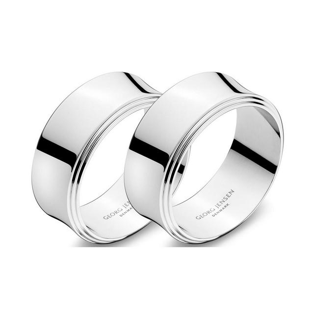 Georg Jensen Pyramid Napkin Ring, 2 Piece