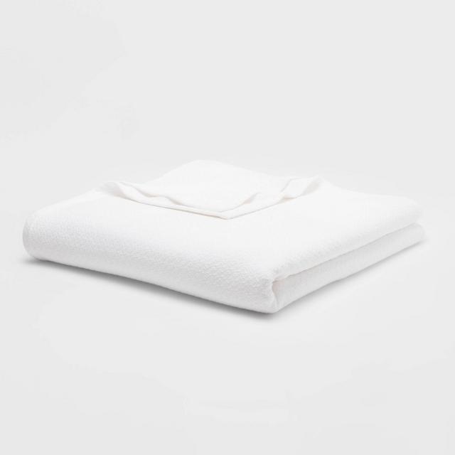 King 100% Cotton Bed Blanket White - Threshold™