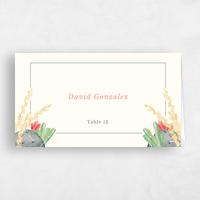 Yellow Wedding Place Card - Aurora