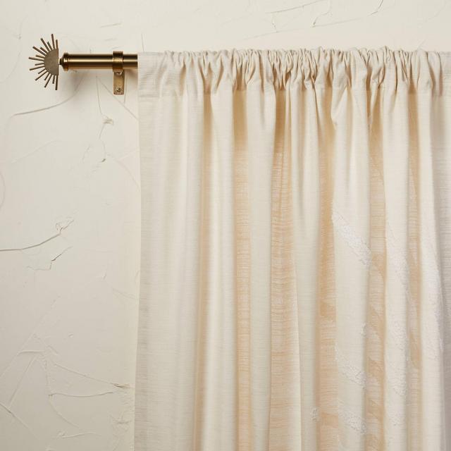 84"x50" Sunburst Light Filtering Curtain Panel Ivory - Opalhouse™ designed with Jungalow™