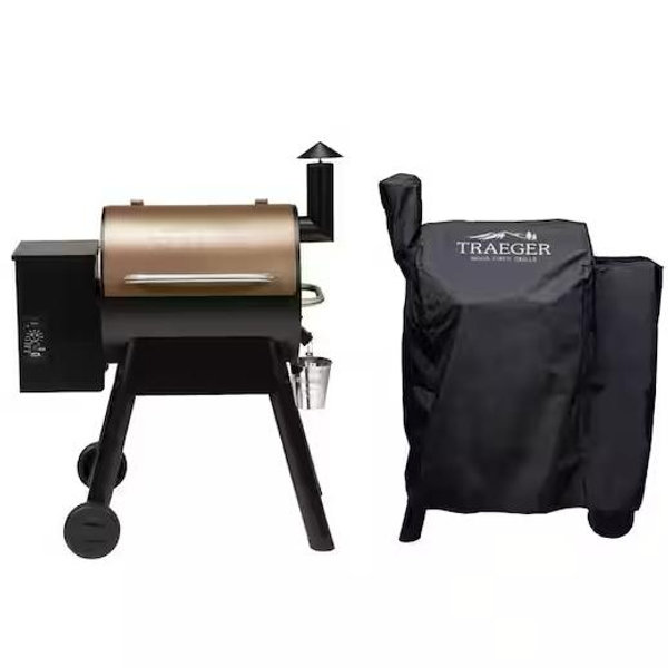 Traeger Pro 22 Pellet Grill in Bronze with Cover HD0041