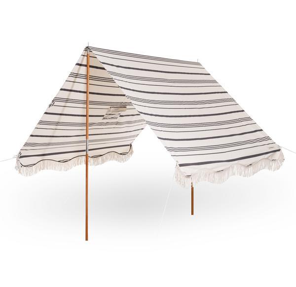 The Premium Beach Tent - Vintage Black Stripe