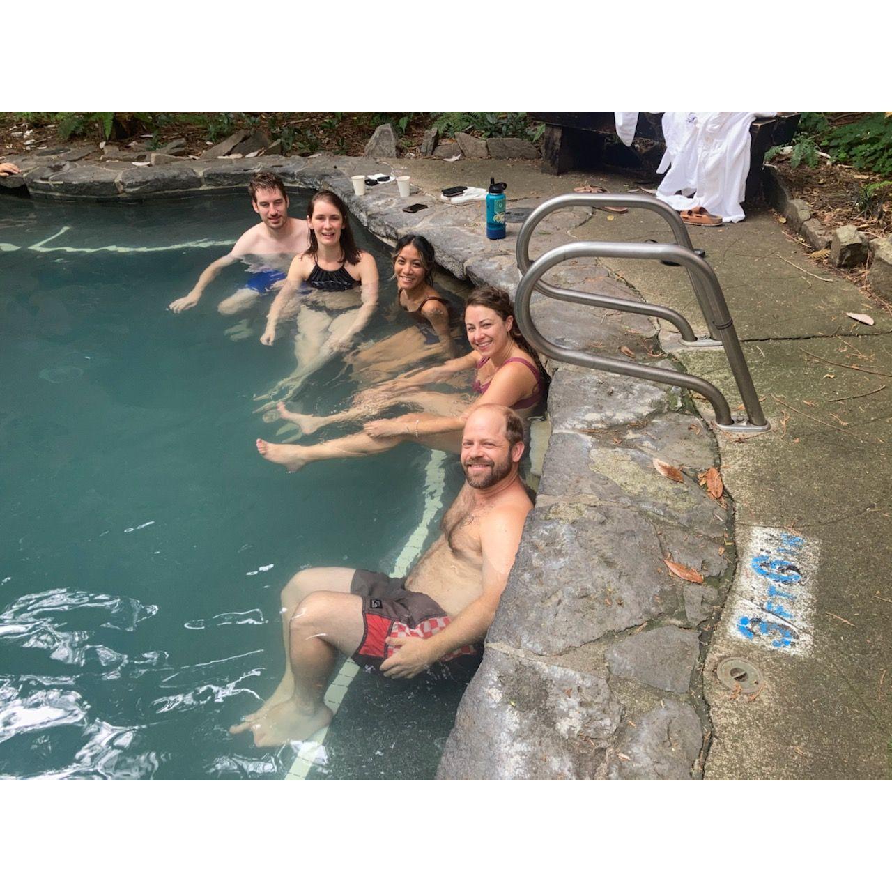 Grand Lodge hot pools after Bart and Katie's wedding