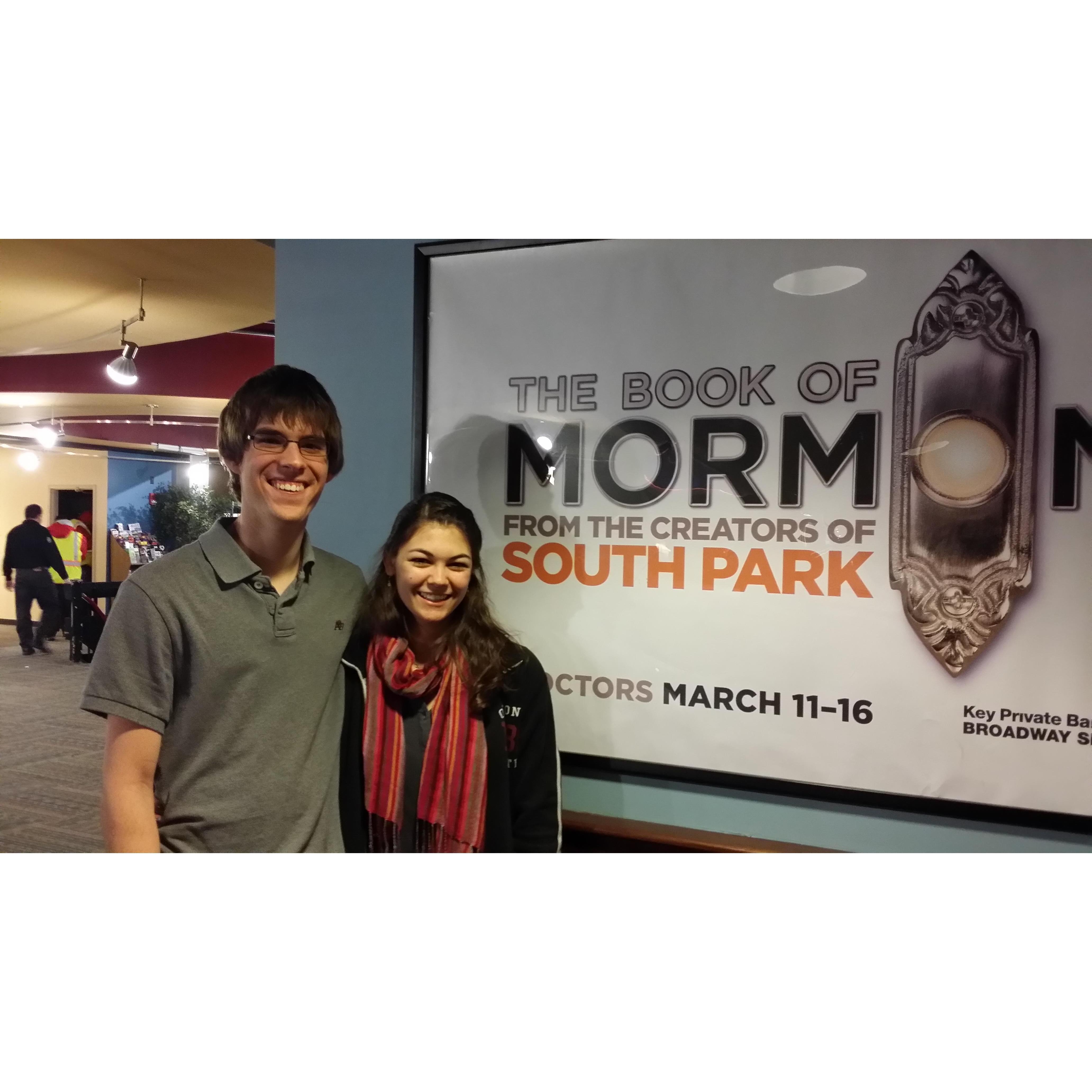 The Book of Mormon turned out to be Nick's favorite musical
