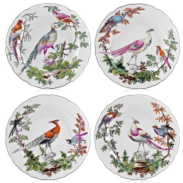 A2 Mottahedeh Chelsea Bird Assorted Salad Plates (SOLD SEPARATELY)