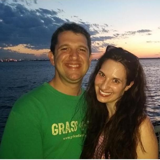 Our first photo together, taken by a stranger on our third date in Red Hook.