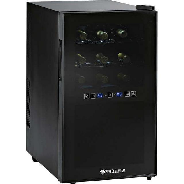 Wine Enthusiast Silent 18-Bottle Dual Zone Touchscreen Wine Cooler ETL Approved