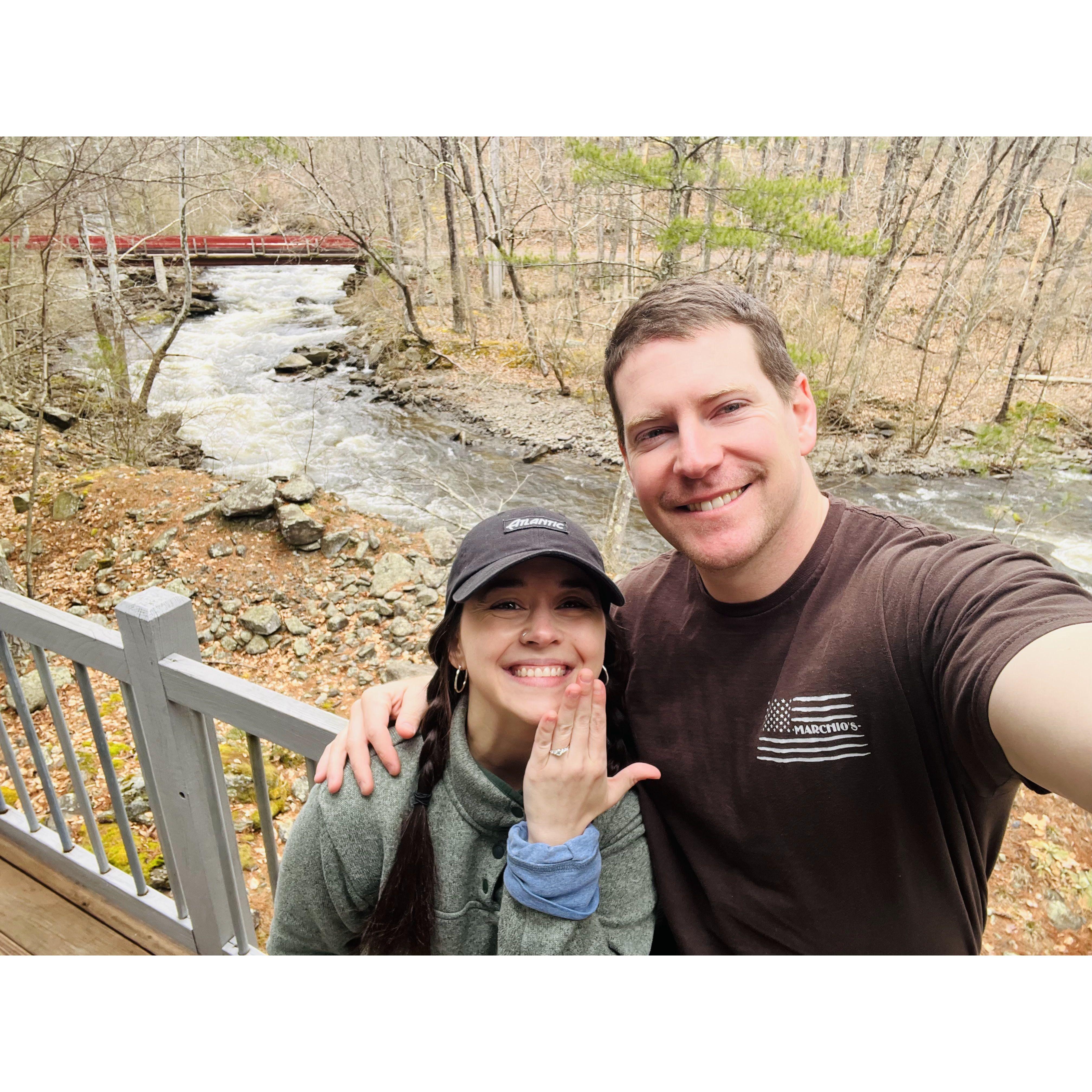 Where our forever began—under the trees at Sylvania Tree Farm. 🌲💍✨ She said YES, and our greatest adventure starts here!