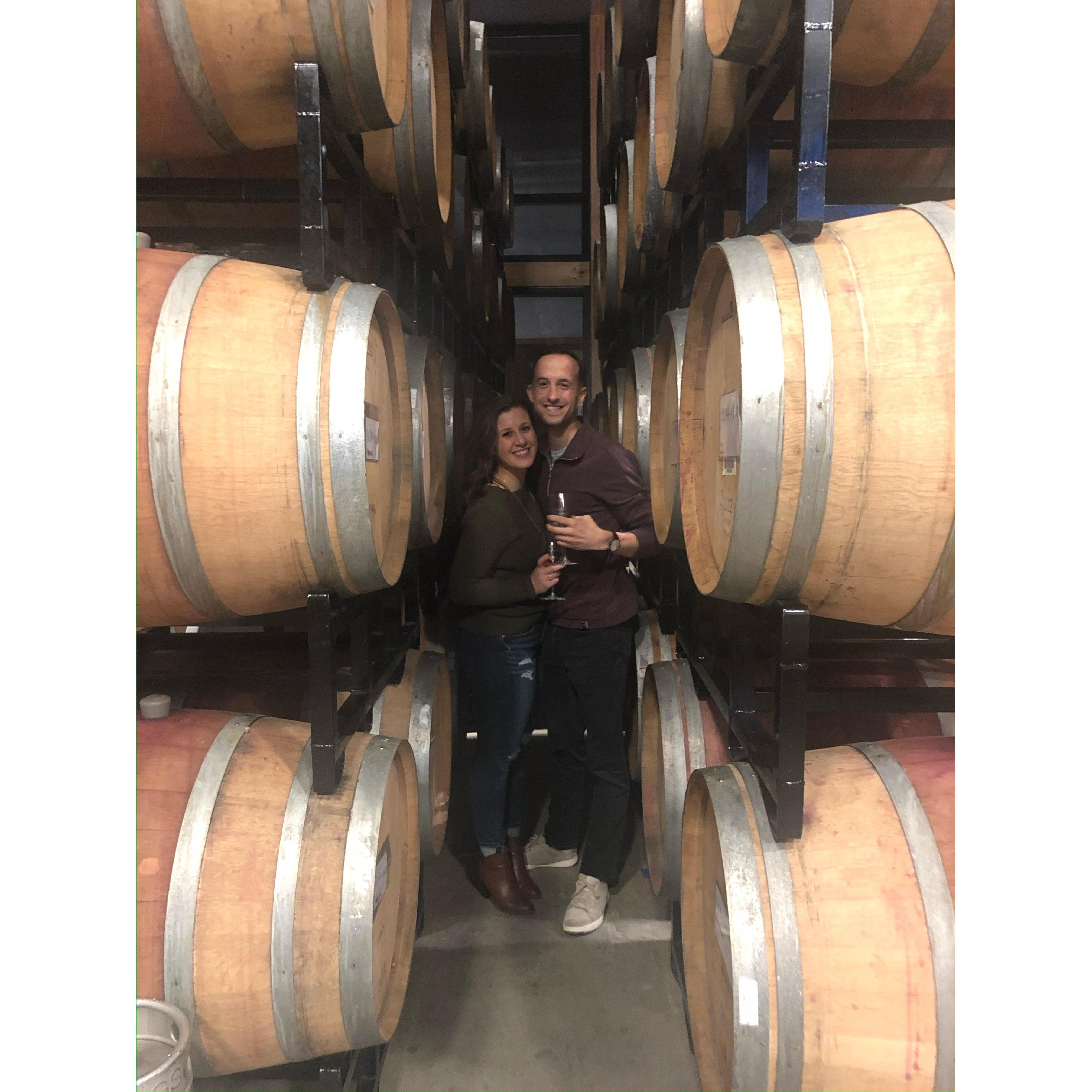 Date night doing a wine tasting at District Winery - little did we know then, that this would be our wedding venue!