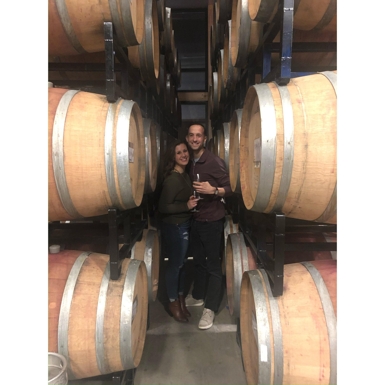 Date night doing a wine tasting at District Winery - little did we know then, that this would be our wedding venue!