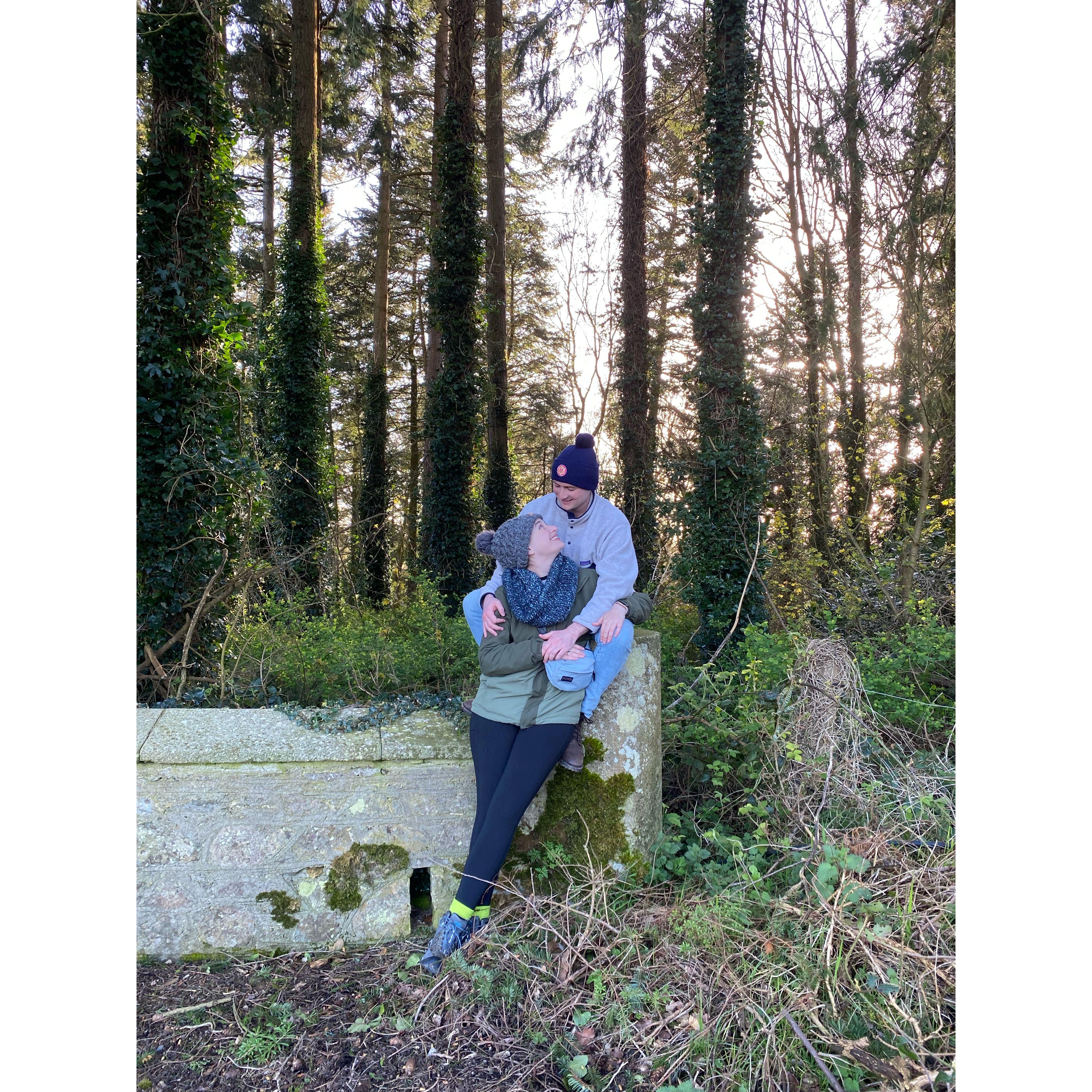 Brandon and Darcy, realizing that this will always be a special place for us.  Wilton Castle.  4/7/24