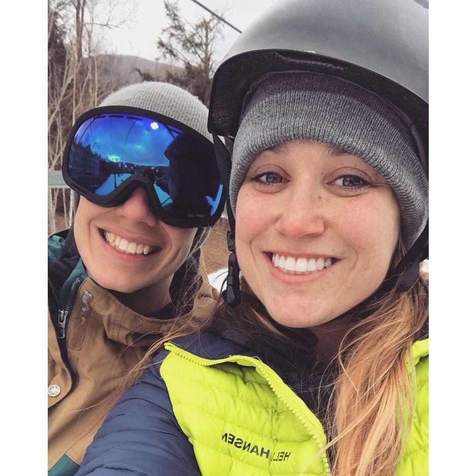 Cassidy's first time skiing! Luke is an amazingly patient person