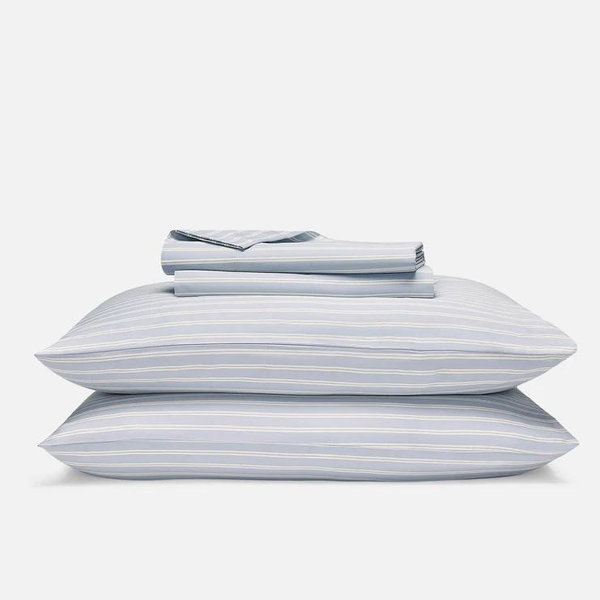 Luxe Sateen Core Sheet Set - Tandem Stripe in Frost - KING