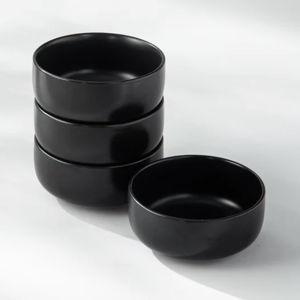 Minimalist Dessert Bowl in Black (set of 8)