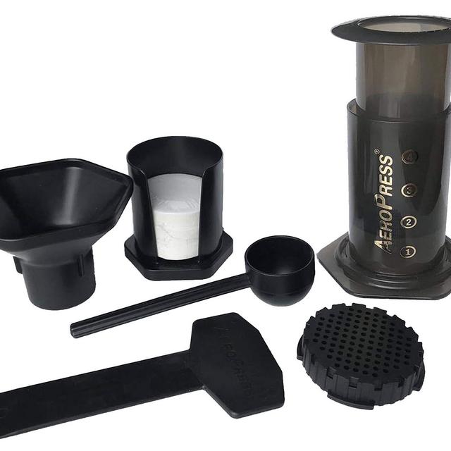 AeroPress Coffee and Espresso Maker - Quickly Makes Delicious Coffee without Bitterness - 1 to 3 Cups Per Pressing