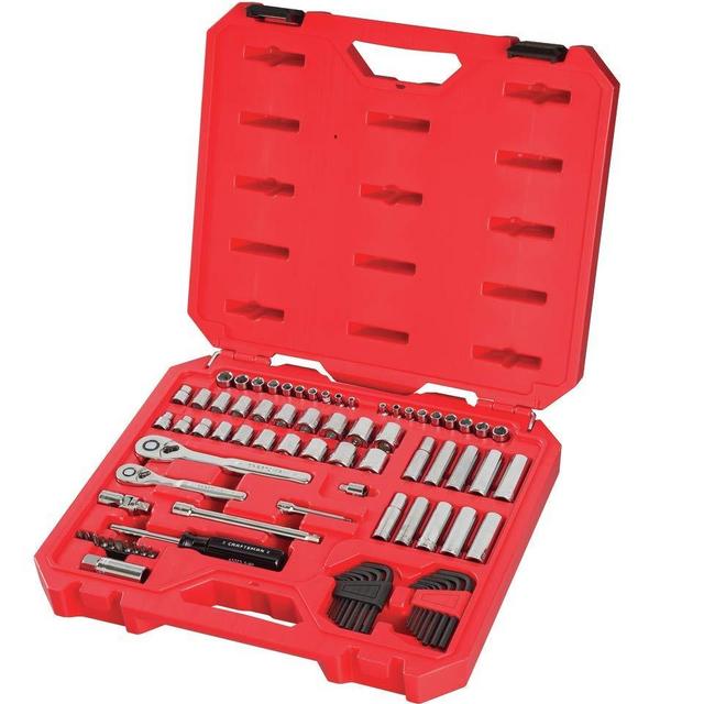 CRAFTSMAN Mechanics Tool Set, SAE / Metric, 1/4-Inch Drive, 83-Piece (CMMT12021)