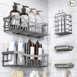 5-Pack Stainless Steel Shower Caddy