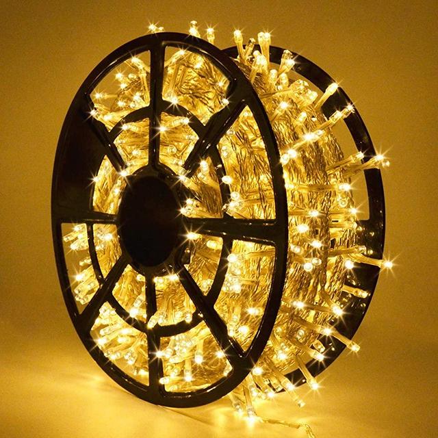JMEXSUSS 168FT 600 LED Christmas Lights Outdoor Waterproof 8 Modes Indoor Christmas String Lights Warm White Christmas Tree Lights Plug in for Room Bedroom Wedding Party Holiday Decorations