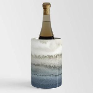 WITHIN THE TIDES - CRUSHING WAVES BLUE Wine Chiller by Monika Strigel | Society6