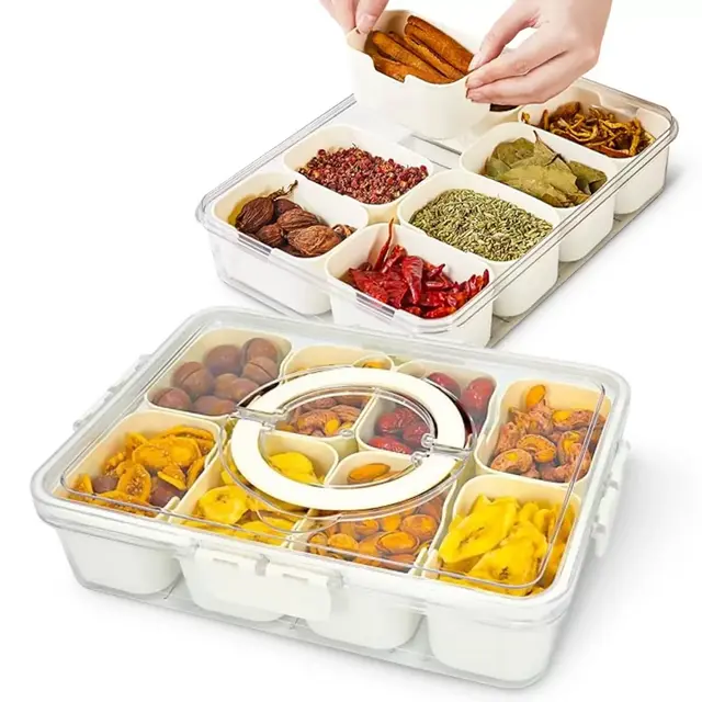 Cheer Collection BPA-Free Airtight Food Storage Container with 8 Removable Baskets