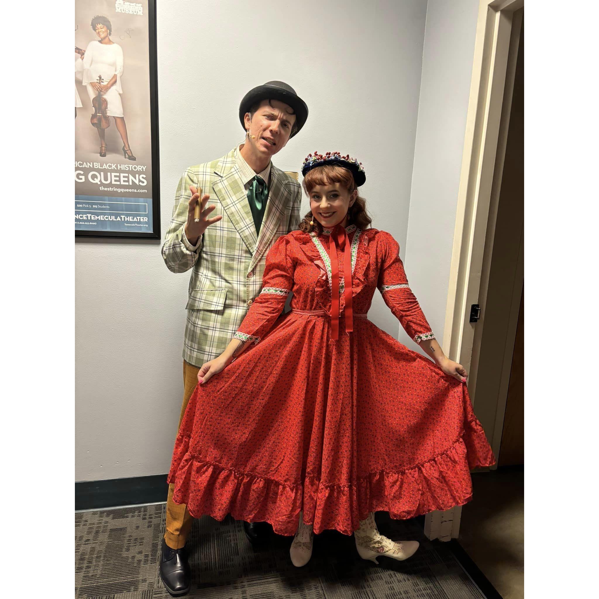 Once again playing love interests on stage as Ado Annie and Ali Hakim in Oklahoma!