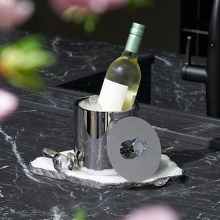 Striations Ice Bucket with Tong