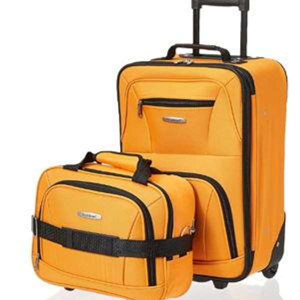 2 Piece Orange Luggage Set