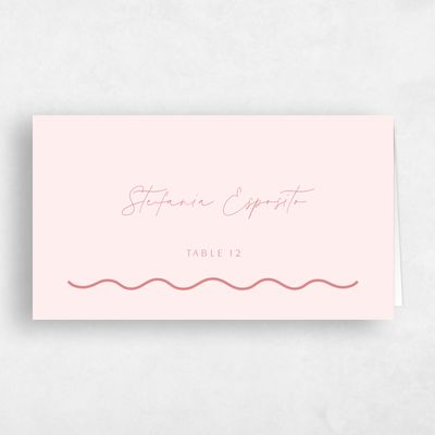 Lightest Blush, Pink Wedding Place Card - Molnar