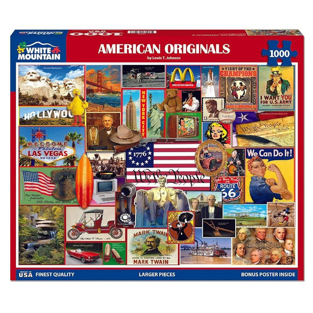 White Mountain Puzzles - American Originals - 1000 Piece Jigsaw Puzzle for Adults