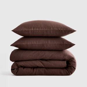 Linen Duvet Cover Set | Quince in Espresso- King