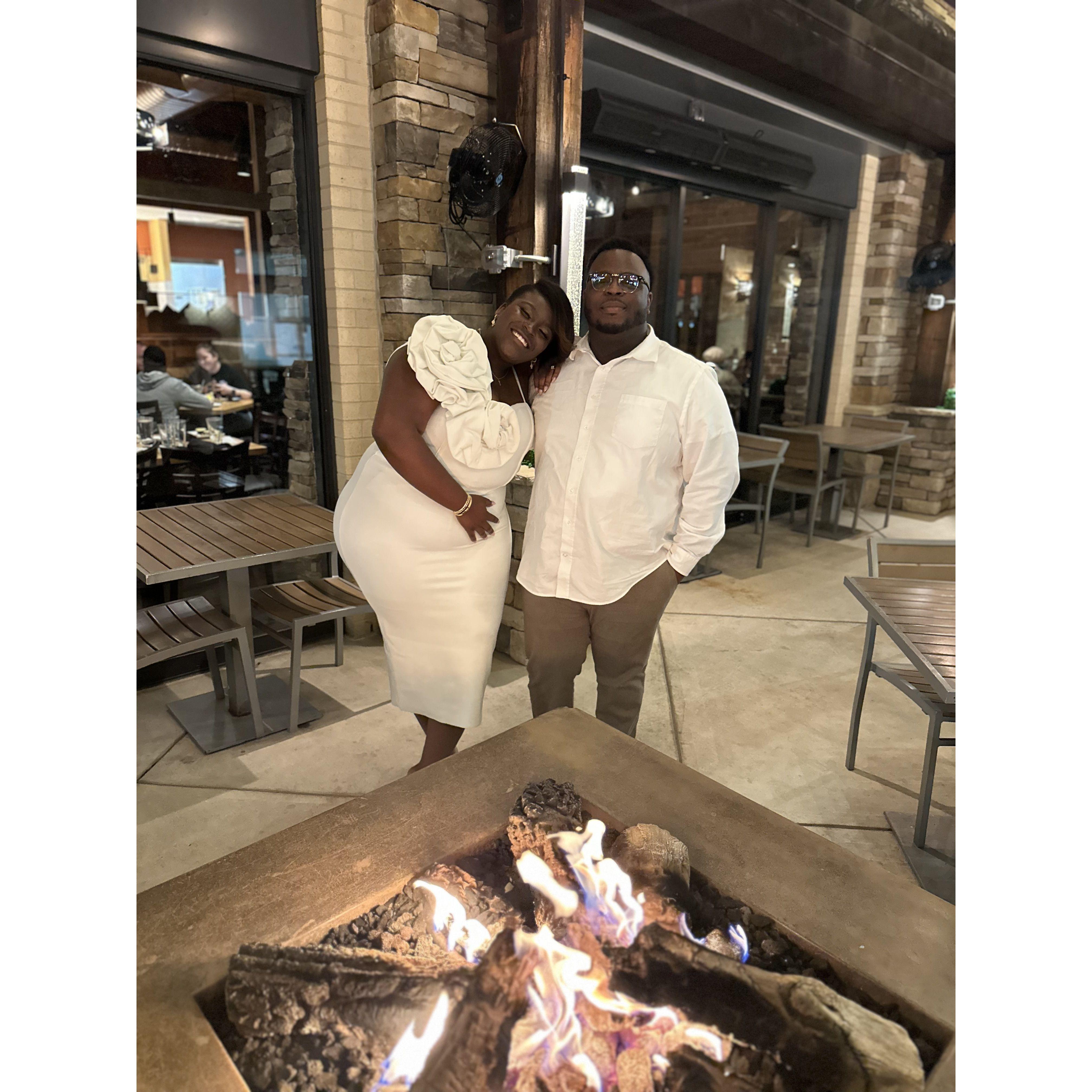 Our engagement dinner with family and friends!