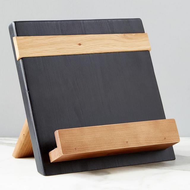 Handmade Reclaimed Wood Cookbook Holder - Black