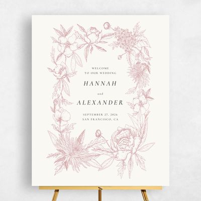 Pink Wedding Sign - Kianna Portrait