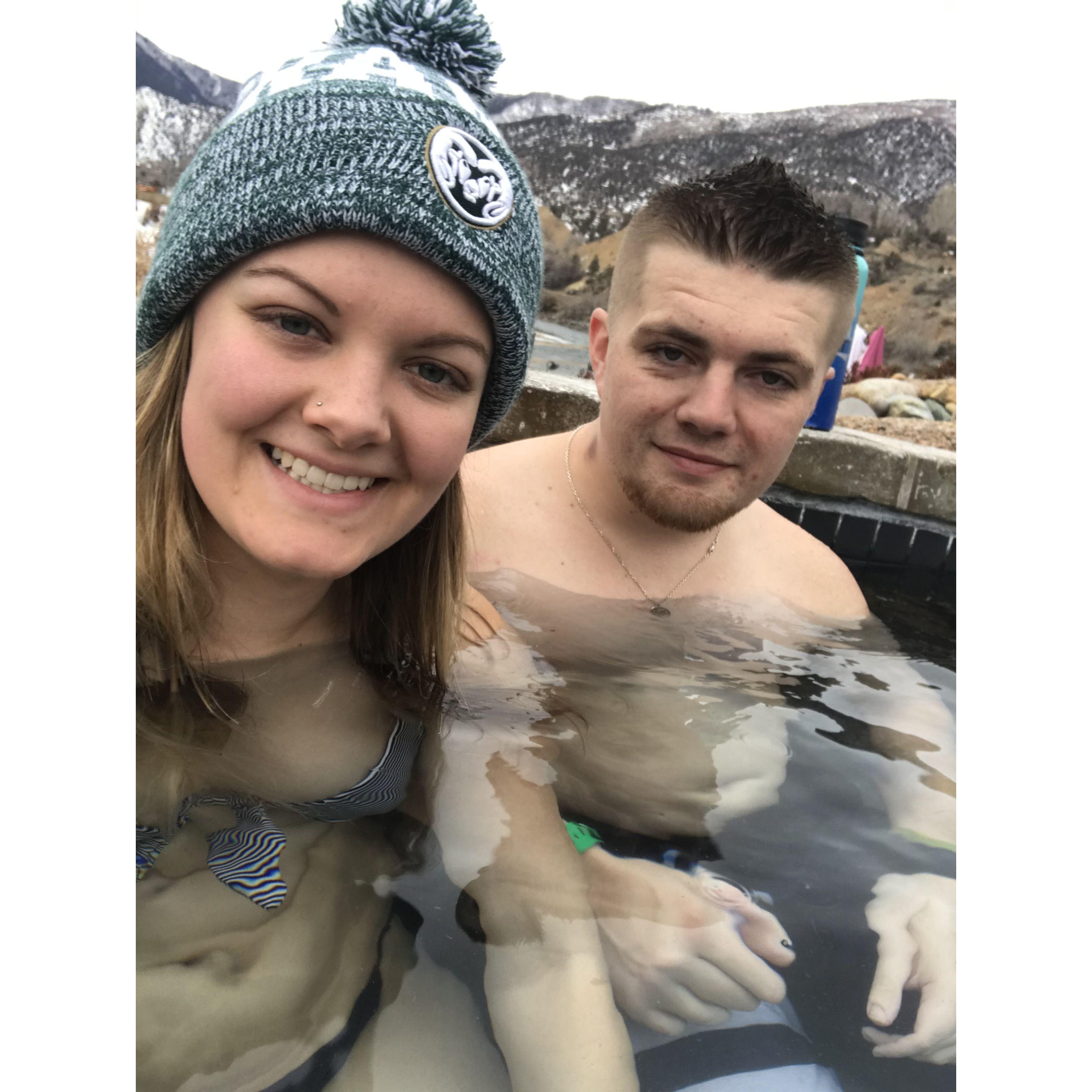 Glenwood Springs getaway in the winter for Austin's birthday