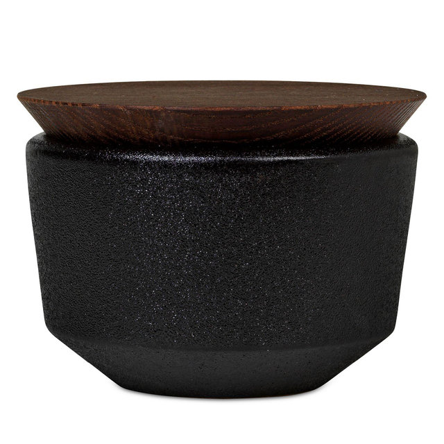 Rosendahl RÅ Stoneware Salt Cellar with Wooden Lid