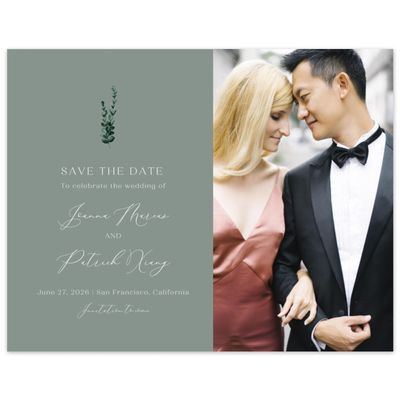 Sage, Green Wedding Digital Save the Date - Stanley Photo