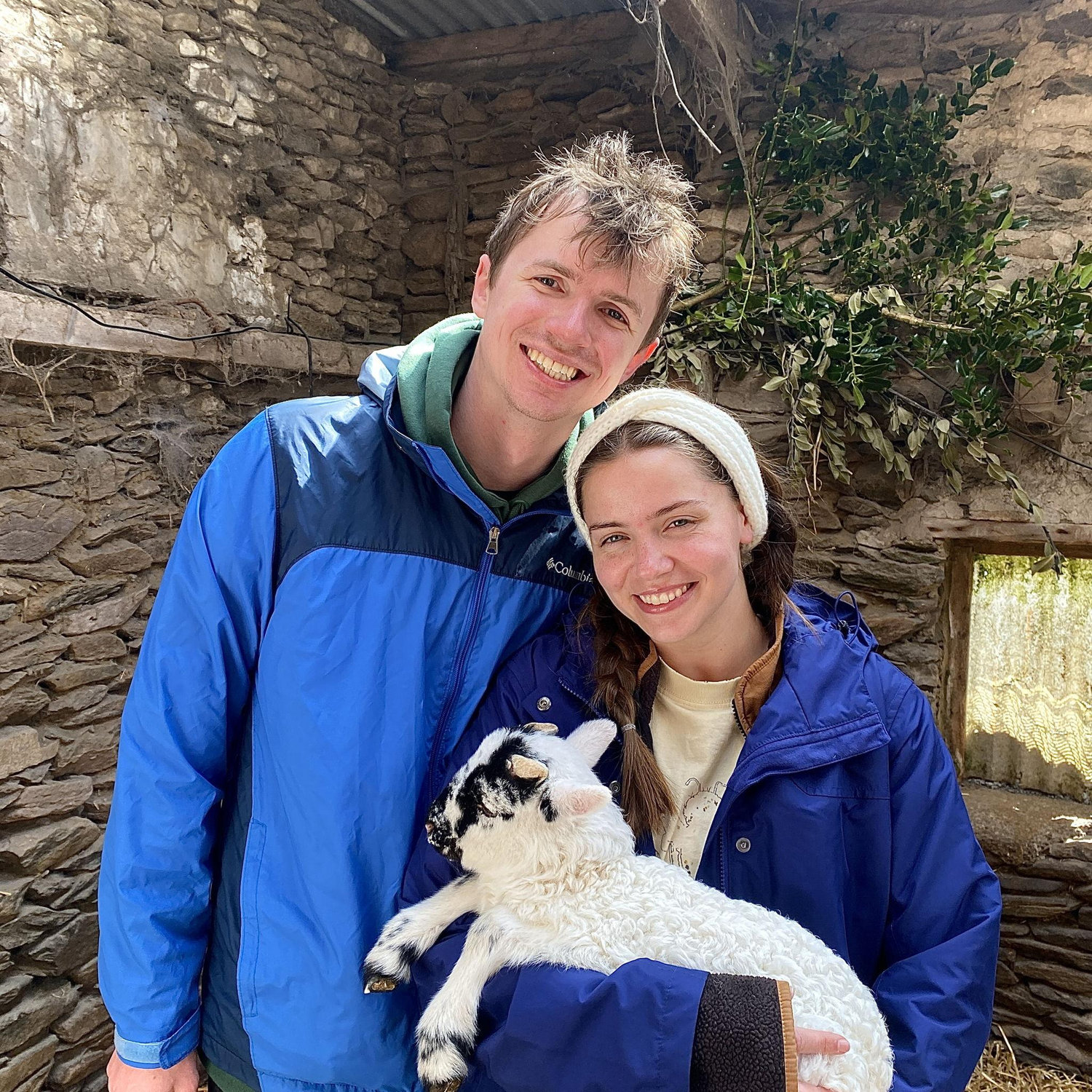 Holding baby goats in Ireland!