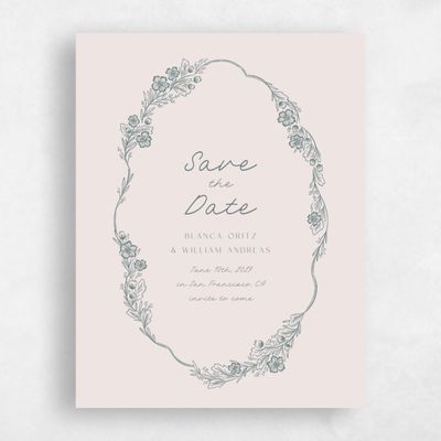 Beige Wedding Save the Date - Ariadne Portrait