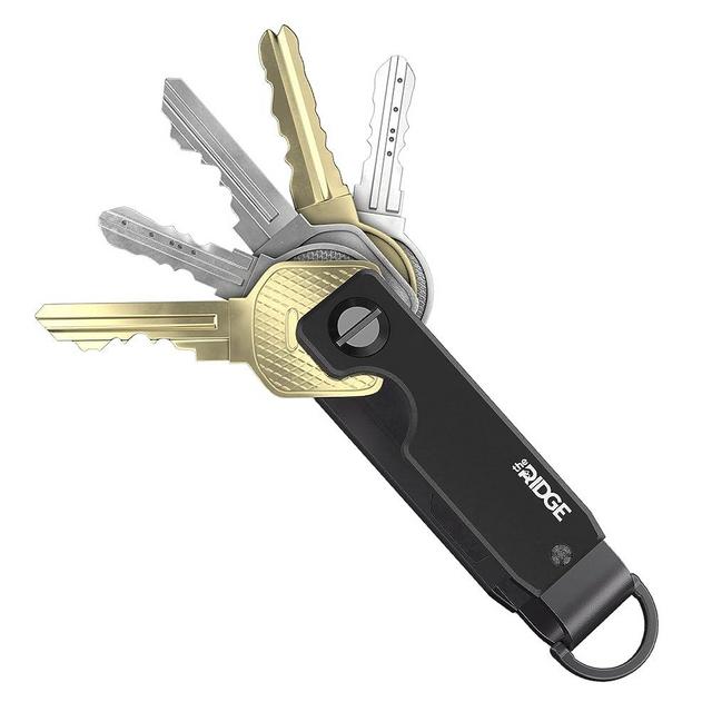 The Ridge Key Organizer - Compact Metallic Key Holder | Minimalist Innovative Keyholder | Smart Keychain Secures 2-6 Keys