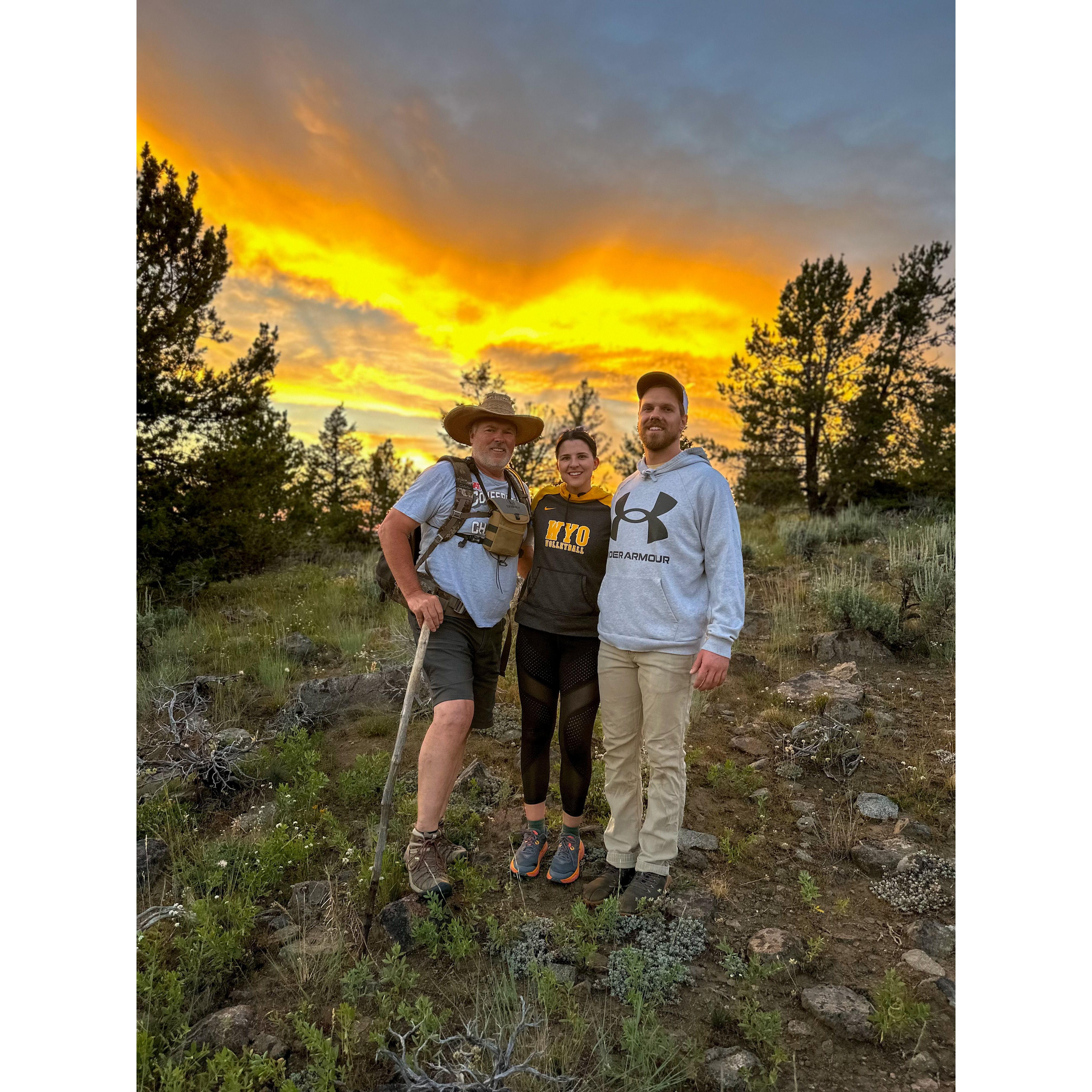 Cabin sunset hike looking for elk.
