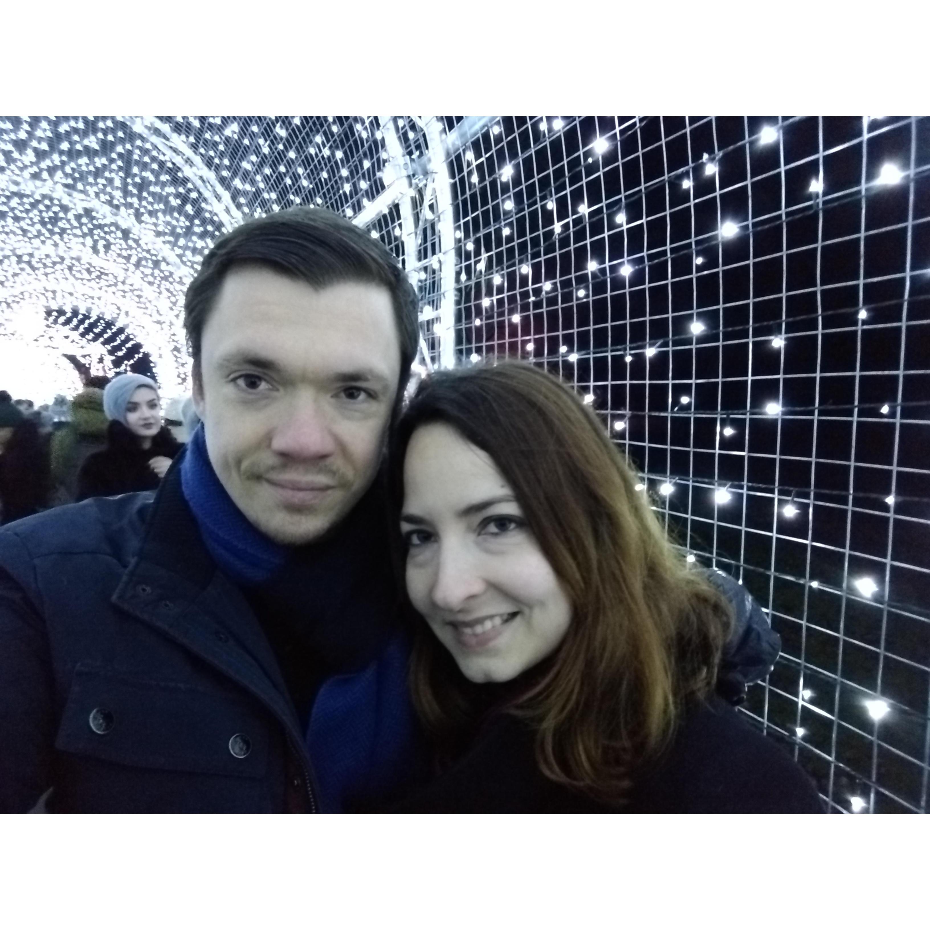 Christmas lights garden! It was so cold 😨!