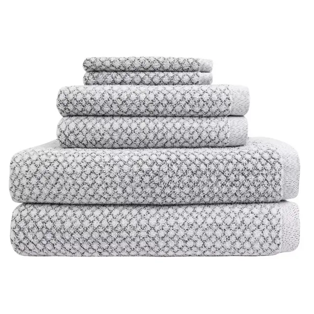 Everplush® Trellis Terry 6-Piece Towel Set in Marble